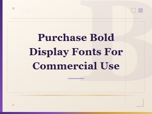 Buy Bold Display Fonts for Commercial Use - License & Download Today