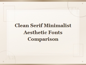Comparing Clean Serif Minimalist Aesthetic Fonts
