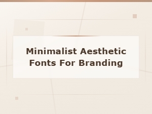 Minimalist Aesthetic Fonts for Modern Branding and Design